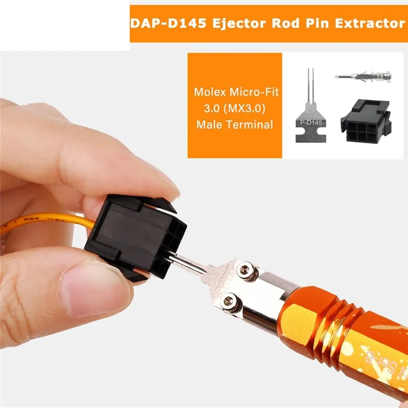 

ABBO-Mini-Fit Jr Инструмент для извлечения штифтов Molex Инструменты для выпуска штифтов DAP-D173/D120/D145 Вытяжка стержня выталкивателя Экстрактор клеммных штифтов
