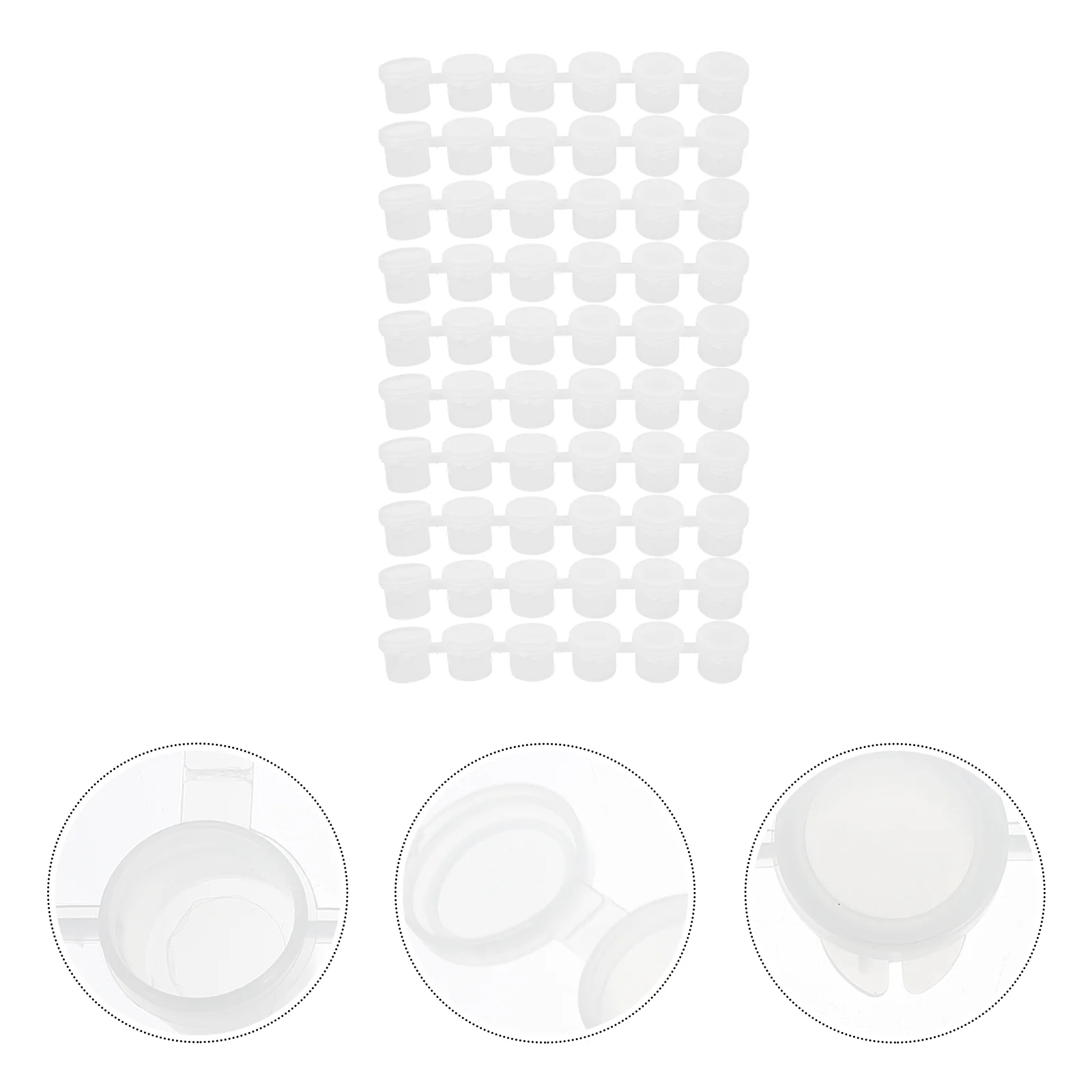 40 Pcs Paint Box Craft Containers Pod Strips Pigment Empty Pots Painting Plastic Storage Case