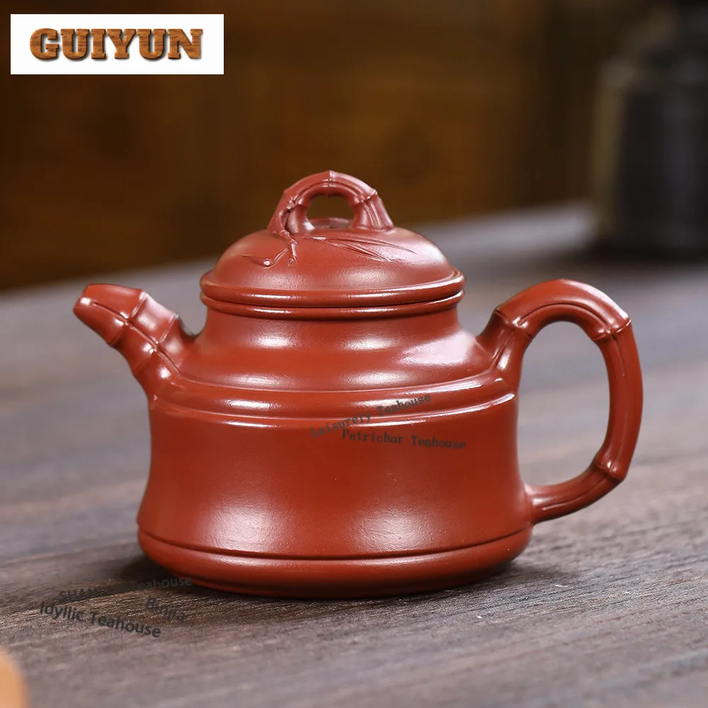 190ml Classic Yixing Purple Clay Teapots Handmade Pot Raw Ore Dahongpao Mud Kettle With Filter Chinese Zisha Tea Set Cha Craft