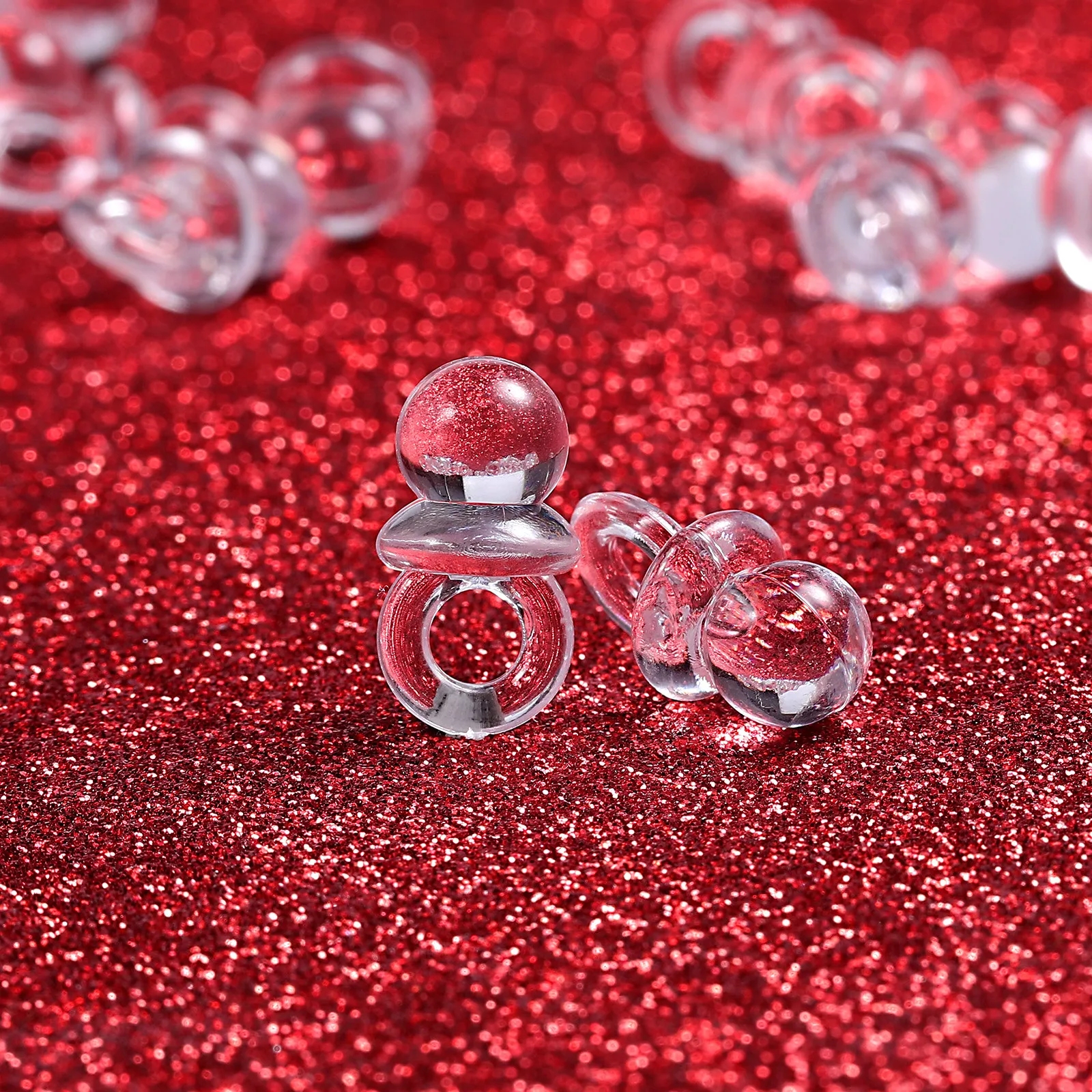 

50pcs DIY Beaded Accessories Acrylic Baby Pacifier Infant Pacifiers Jewelry Gift Baby Shower Favors Necklace Safe Durable