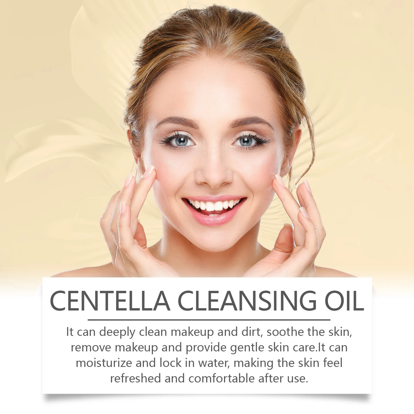 Centella-aceite de limpieza desmaquillante Facial, hidratante, refrescante, limpieza, extracto de Centella Asiatica, vitamina E, aceite para la piel