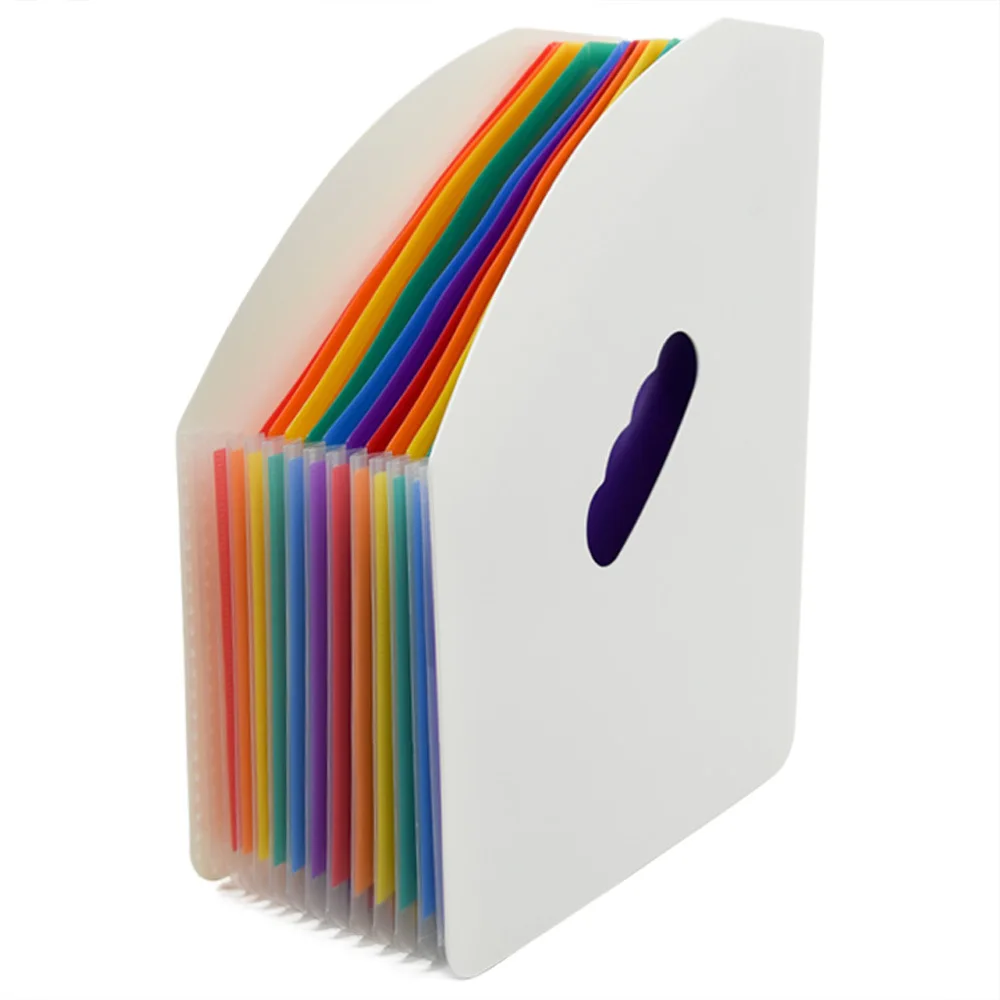 Sharkbang Expanding File Holder 13/24 Rainbow Pockets A4 File Organizer Self Standing Accordion Document Storage Box For School