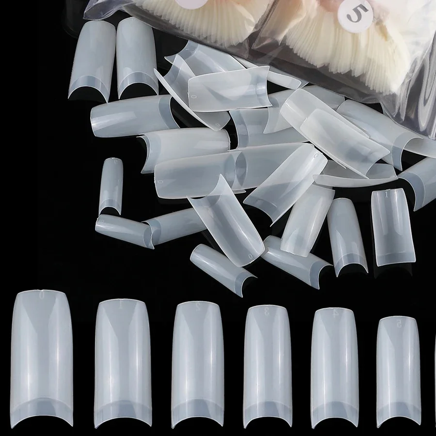 Set di punte per unghie francesi naturali da 500 pezzi Strumenti per manicure Decorazione per unghie Unghie finte per mani belle