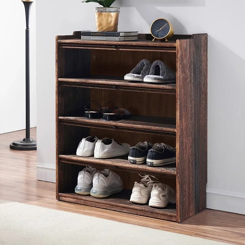 

shoe cabinet, household, solid wood, shoe rack, e****mical and simple at the door, indoor Suitable for indoor use