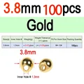 100 Piezas de Oro de 3.8mm