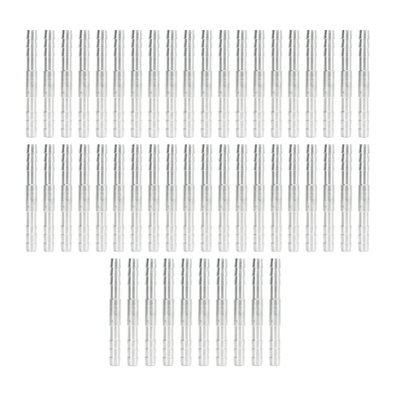 50pcs Air Conditioning Hose Barb Fitting Aluminum Universal High Strength Refrigerant Hose Barb Connector