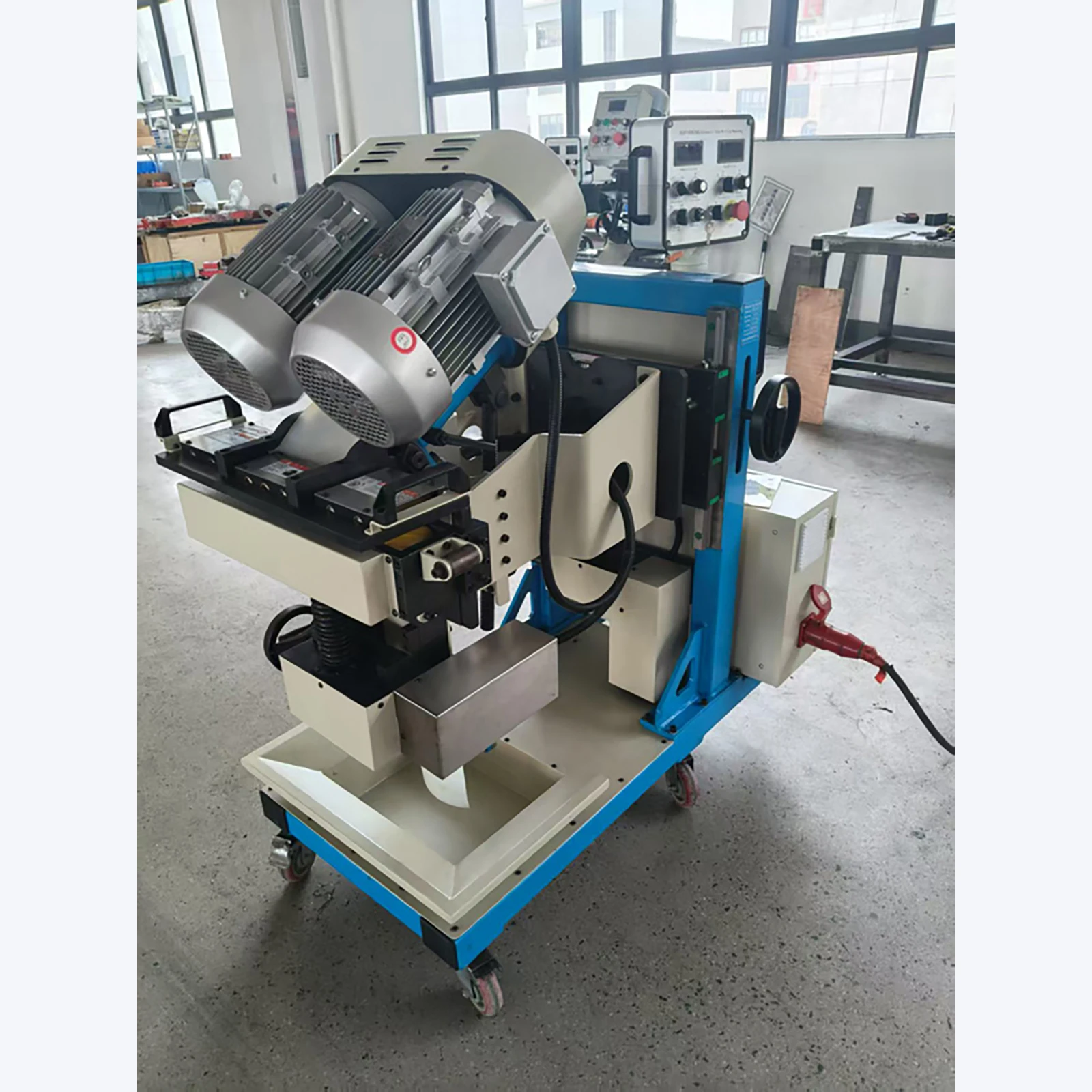 Automatic Steel Plate Beveling Chamfering Machine BC-80R New Essential Steel Pipe Stainless Steel Construction Bearings Gears