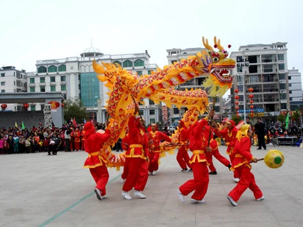 Chinese Dragon Dance Costume 10m Silk  8 Players size 5 Game New Year Children Interactive Outdoor Creative Sports Toys