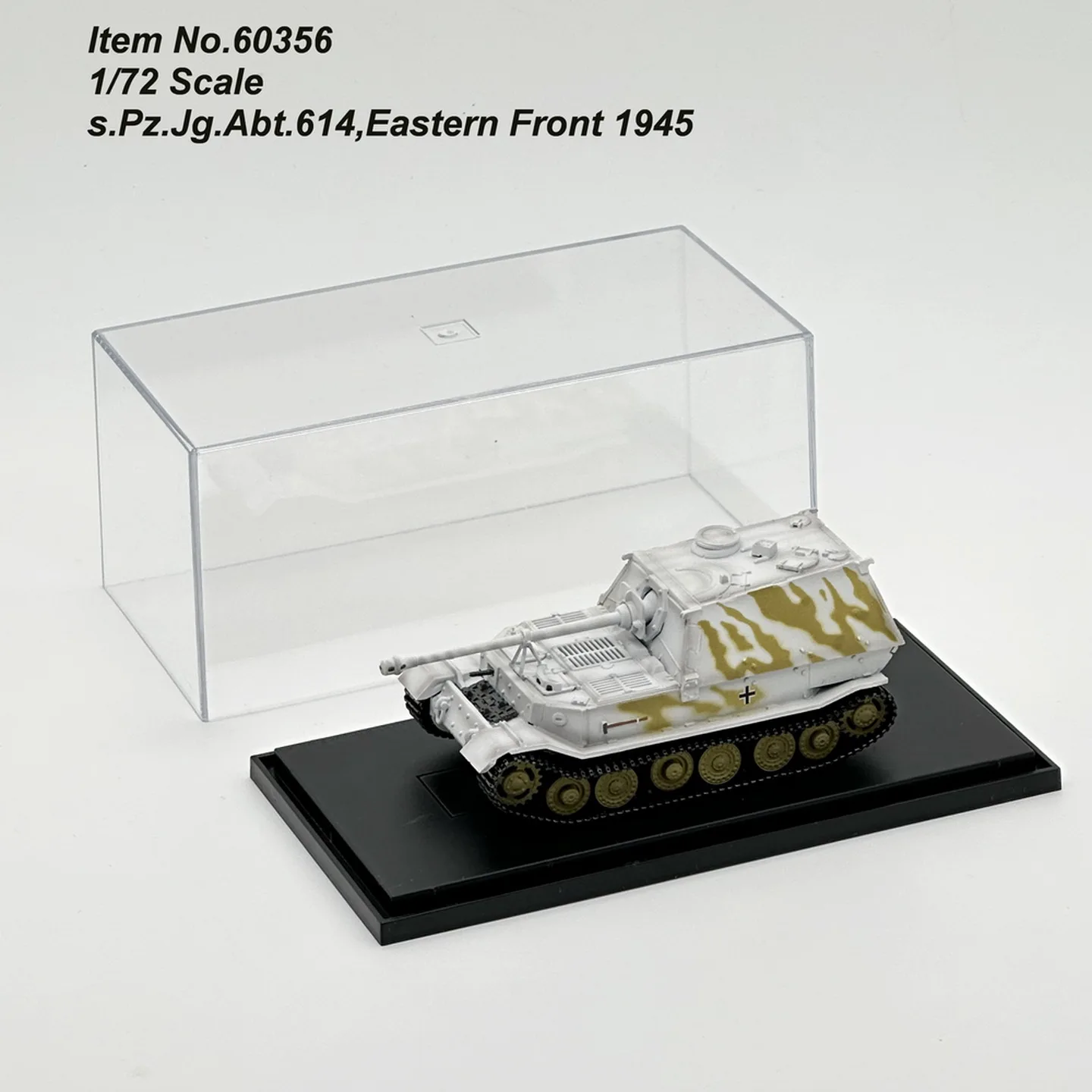 Modelo de dragão 1/72 Elefant Tank Destroyer Exército Alemão sPzJgAbt 614 Frente Oriental 1945 para Coleção de Brinquedos de Plástico NO.60356