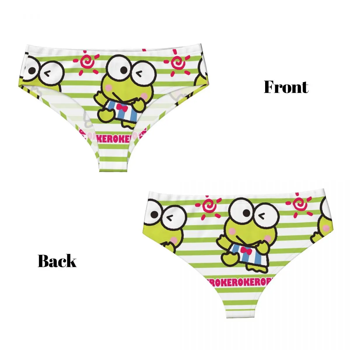 مخصص Keroppi كبير العينين الضفدع الكرتون ملخصات الملابس الداخلية النسائية تنفس تمتد مانغا سراويل