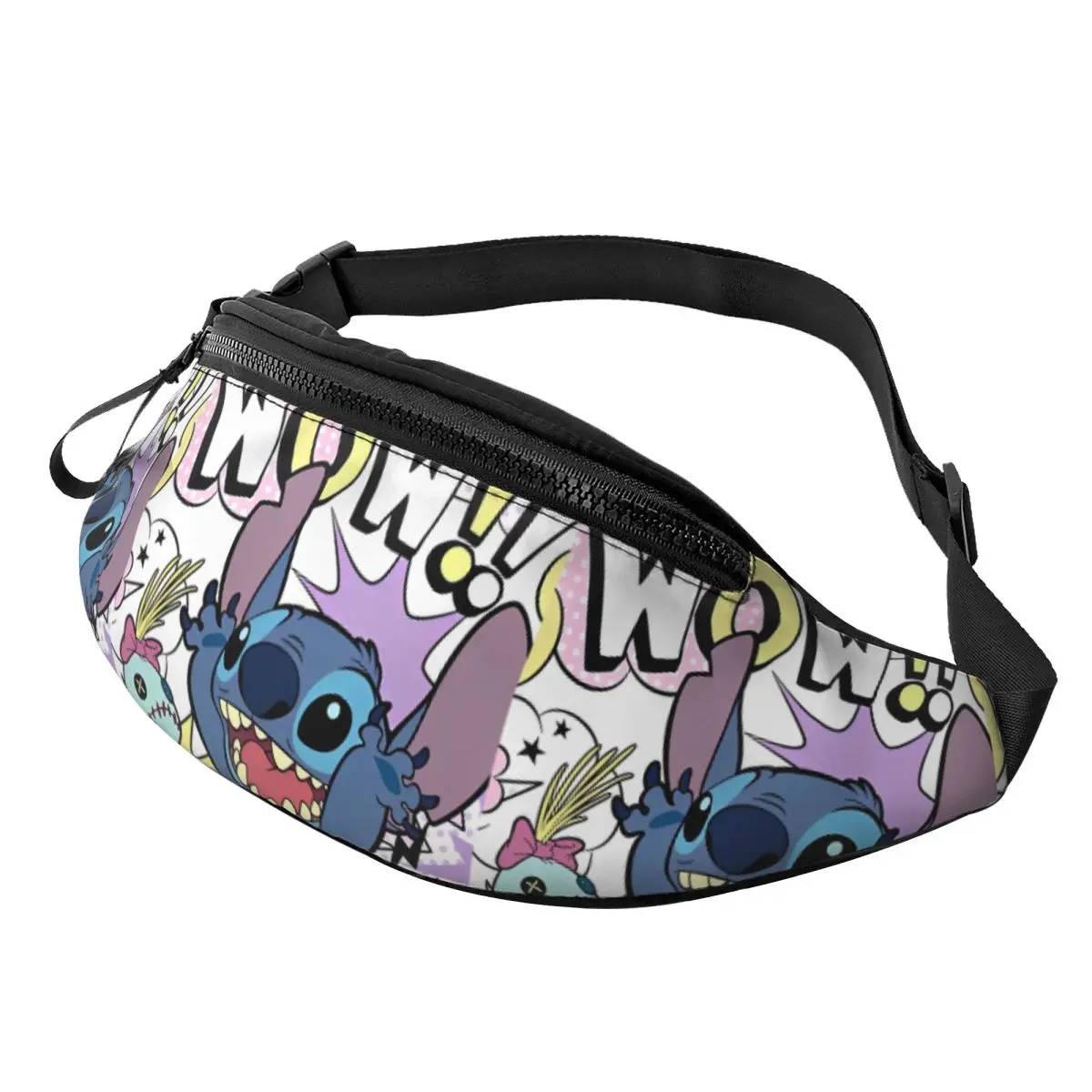 

Cute Funny Stitch Crossbody Sling Bag Cool Chest Bag Shoulder Backpack Daypack for Travel Hiking Cycling Satchel