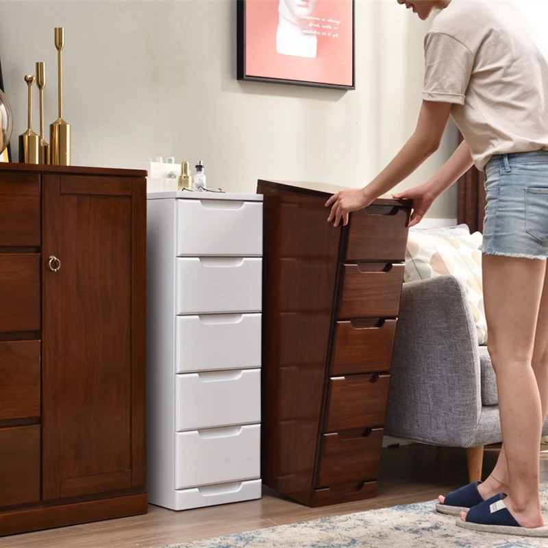 

Crack storage cabinet Solid wood chest cabinet Narrow cabinet Drawer type locker Bedside table Crack side Locker Corner
