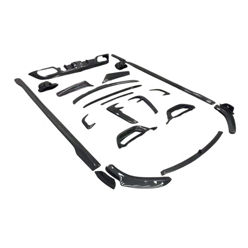 For Mercedes-Benz W223 Maybach S480 S580 S680 Upgrade M Style Carbon Fiber Front Lip Side Skirt Diffuser Rear Spoiler air Vent