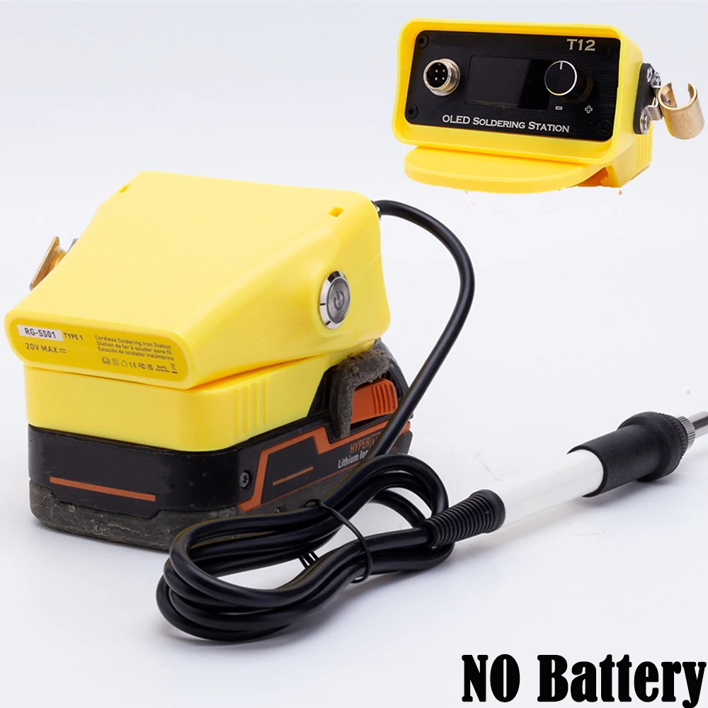 Digital T12 Soldering Iron Cordless Soldering For RIDGID AEG 18V Li-ion Battery Soldering Station For DIY Appliance Watch Repair