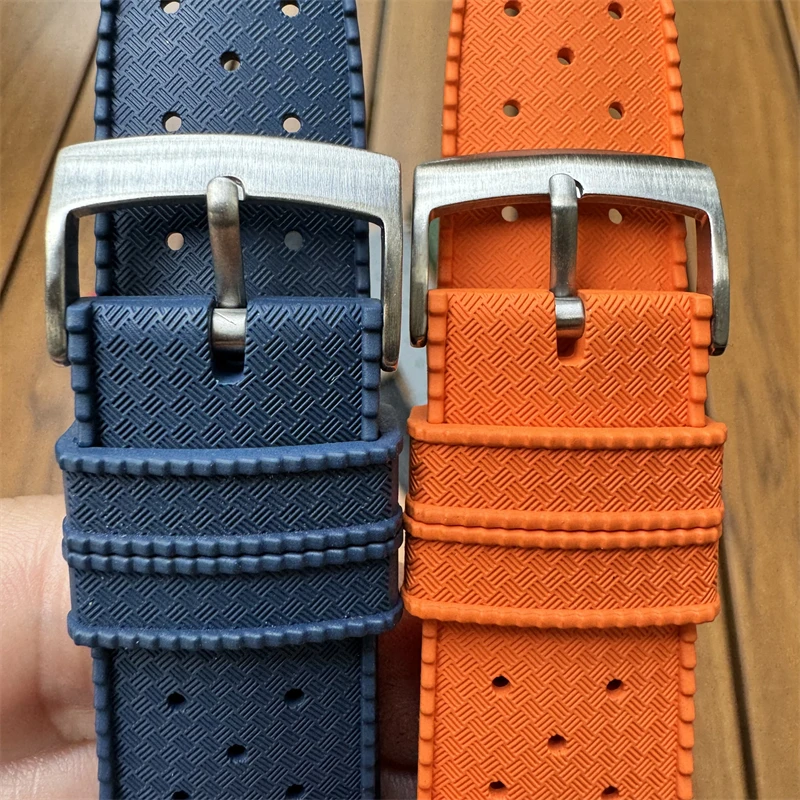Hot Sale Quick Release Rubber Watch Band 20mm 22mm Fashion Sports Smart FKM Watch Strap for Omega Seiko Moonswatch