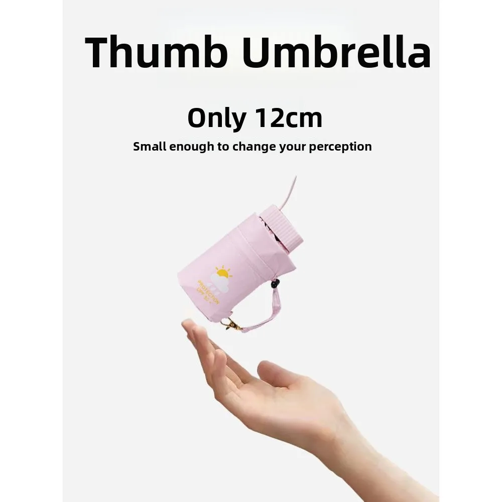 

Суперлегкий карманный зонт от солнца и дождя ABEYINUOR Love Beige без черного клея, ткань, стекловолоконный каркас