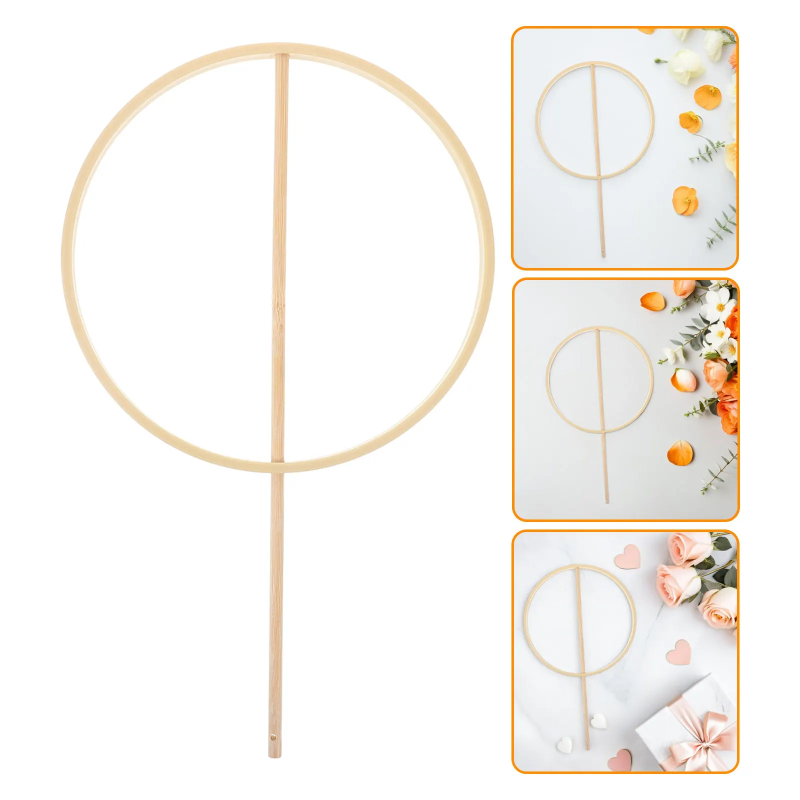 10Sets DIY Chinese Round Fan Frame Kit Handheld Fan Making Craft Supplies for Weddings Stage Performances Home Decor Creative