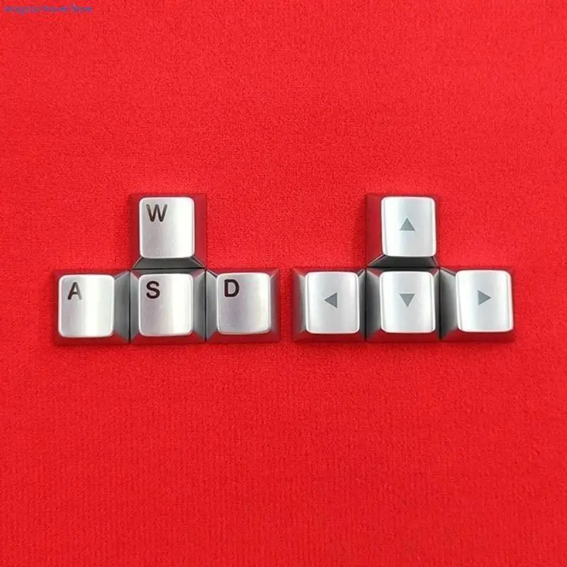 N2UB Light Etched Metal Keycaps Zinc Alloy WASD Directions Keycap For Mechanical Keyboards Keycaps Gift Upgrades
