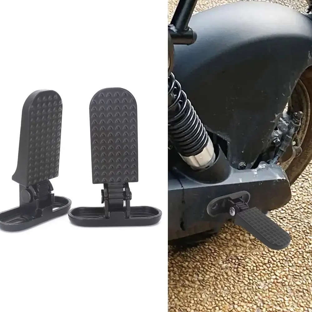 1 Pair Quick Release Bike Rear Pedals Aluminium Alloy Foldable Bike Pegs Non-Slip Universal Foot Pegs for Electric Bicycle
