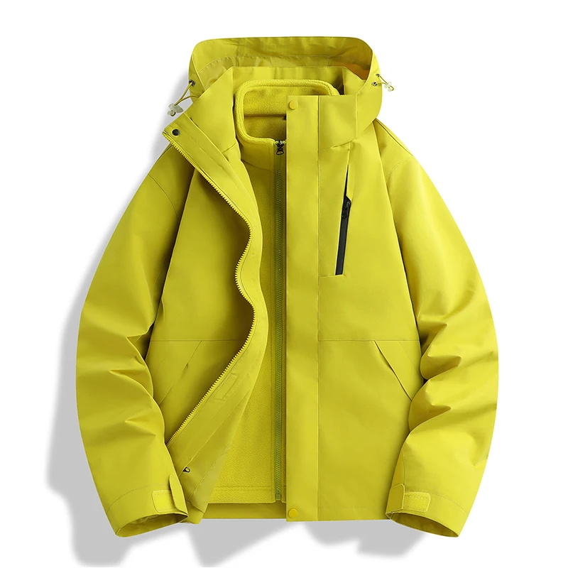 

Outdoor Waterproof Windproof Camping Mountaineering Jackets Unisex 2PC 3 in 1 Hiking Jackets Couple's Warm Windbreaker Jackets
