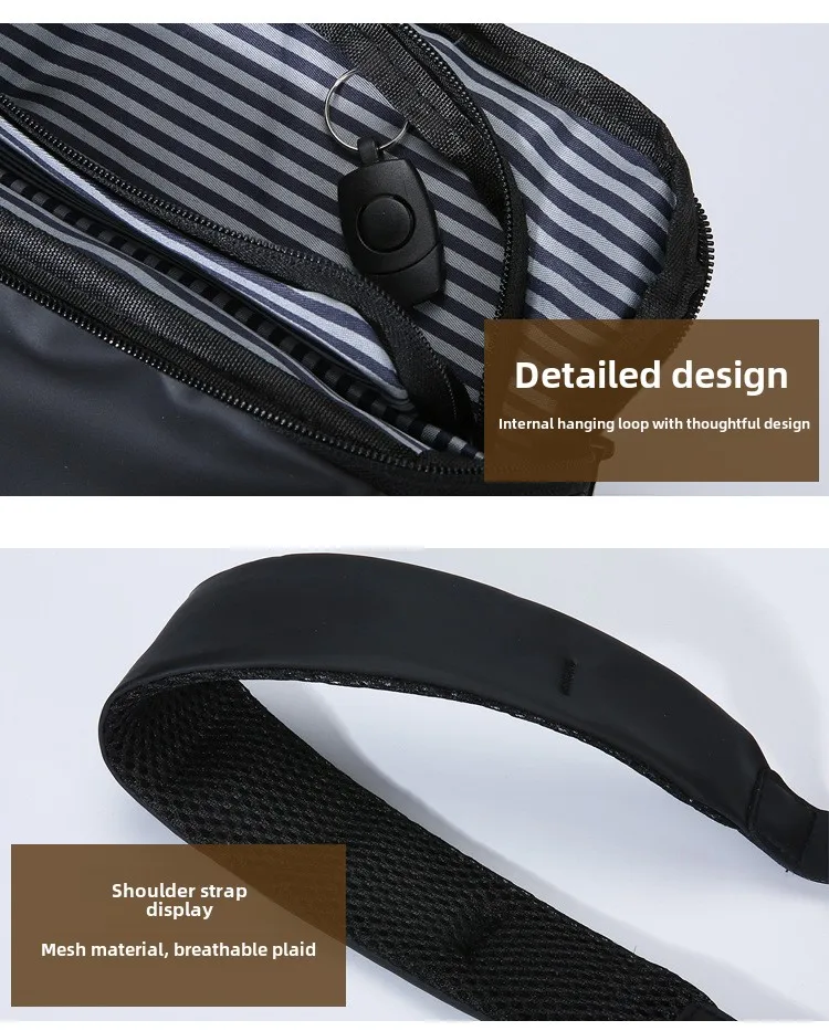 Men's Crossbody Bag, Casual Travel Portable Bag, Outdoor Sports Trend Functional Shoulder Bag, Men's Single Shoulder Backpack