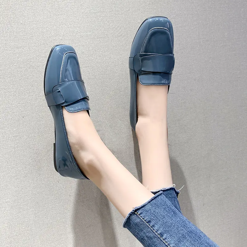 Shoes for Women Loafers Woman Flats Office Round Toe Slip-on Stylish Elegant and Fashionable Sale A Offer Chic Korean Style 39 L