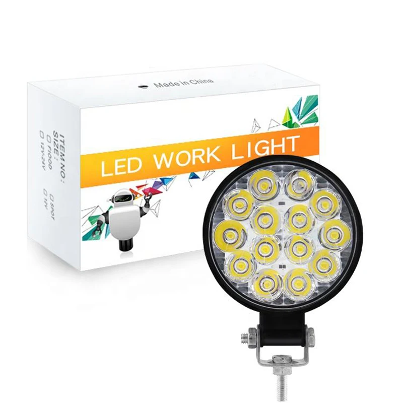 

Car Led Work Light 14led Mini 3inch Round Working Headlight Square Car Led Work Light car Accessories