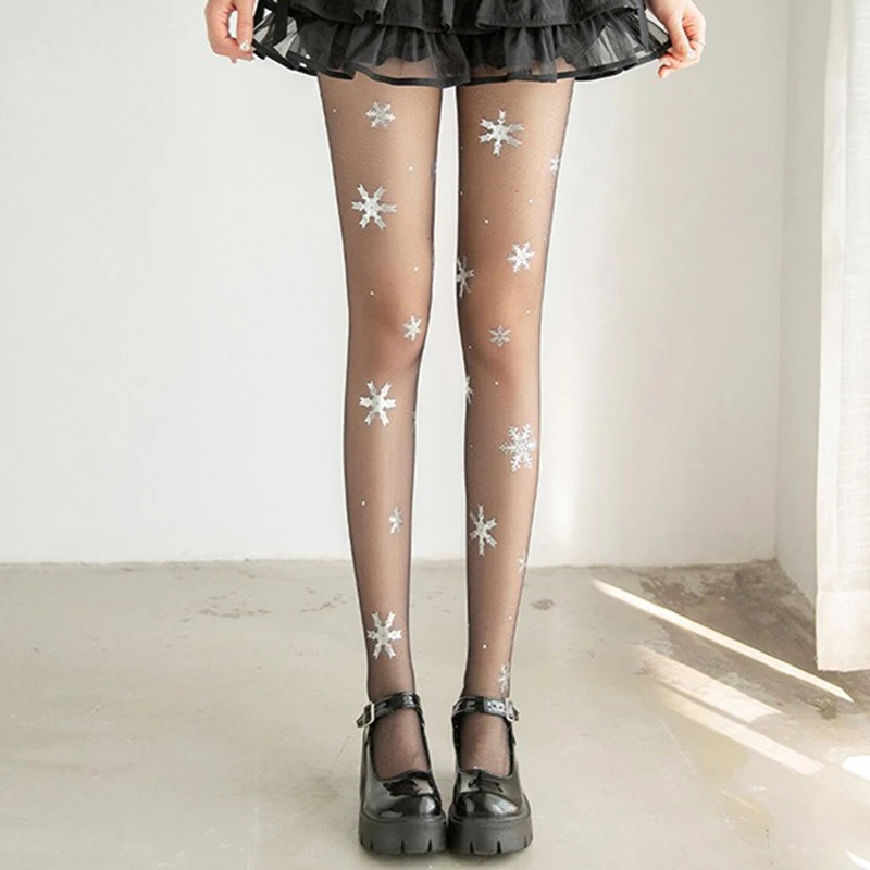 Fashion Women's Tights High Elastic Female Punk Black Pantyhose Summer Spring Breathable Stockings Various Pattern Tights Woman