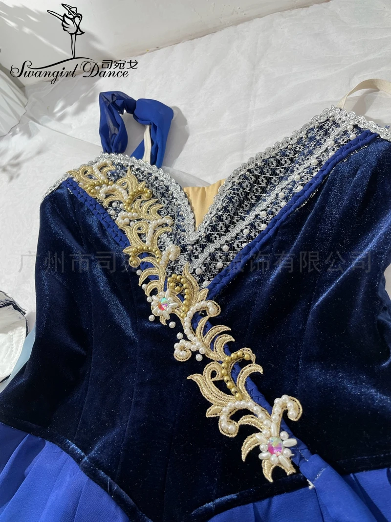 大人のロイヤルブルーのお守り女性バリエーション女性プロフェッショナルバレリーナコスチュームドレスBT4194