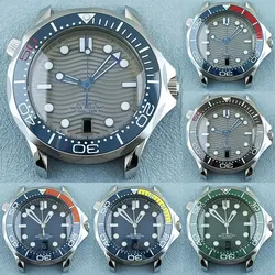 42mm Diving Watch Box Stainless Steel Sapphire Crystal Case for NH35 Automatic Movement Waterproof Transparent Back