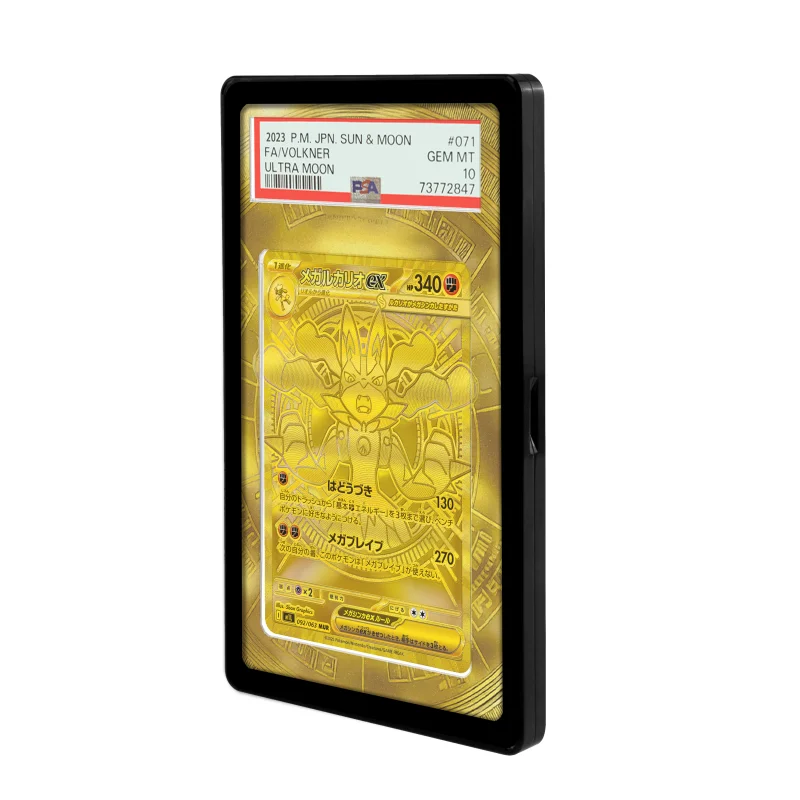 กล่องโชว์การ์ดโปเกมอน เมกะ แบร์ฟ ลูคาริโอ สำหรับการ์ดสะสมแบบ Extended Art และ Extended Painting พร้อมขาตั้งโชว์ PSA (ไม่รวมการ์ด)