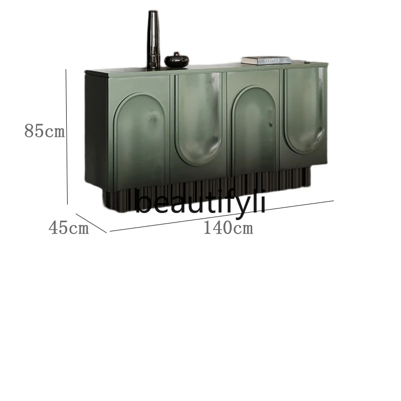 American light luxury door cabinet creative designer model room entrance foyer decorative cabinet