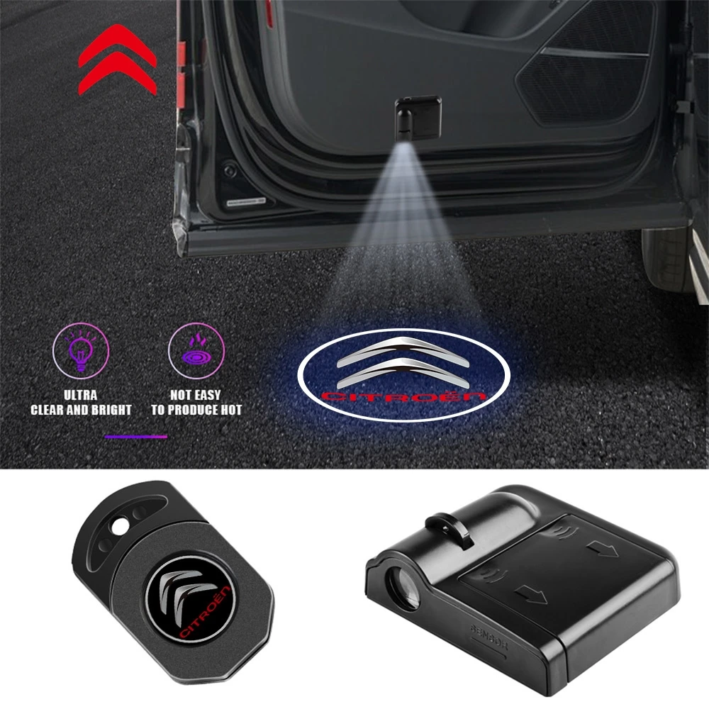 

1/2pc Car Door Welcome Laser Led Projector Logo Light Wireless Car Accessorie For Citroen C1 C2 C3 C4 DS Berlingo Xsara C-ELYSEE