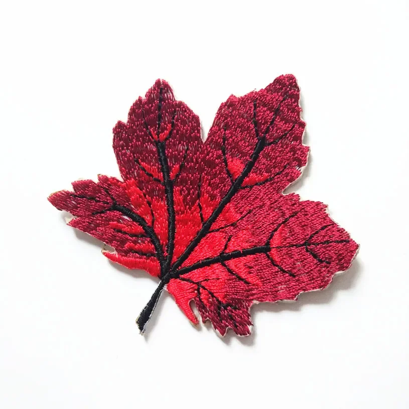 Embroidered Cloth Patch DIY Stickers Maple Leaf Adhesive Cloth Tape Clothing Accessories Bag Accessories Patch Iron on Patches