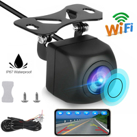 HD Reversing Camera IP67 Waterproof Wireless WiFi Car Rear View Camera Night Vision Vehicle Camera 175 Degree for Android IOS