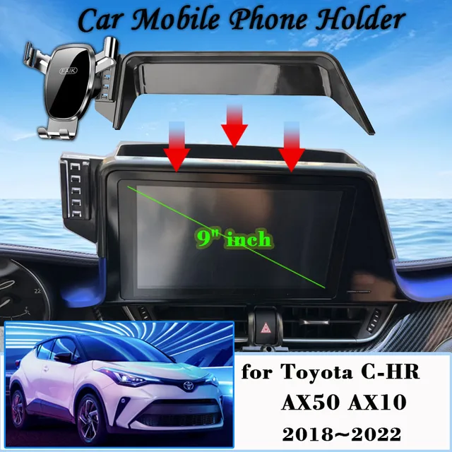 Uchwyt samochodowy do Toyota CHR C-HR AX50 AX10 2018 2019 2020 2021 2022 Uchwyt na telefon komórkowy Uchwyt GPS Stojak grawitacyjny Akcesoria samochodowe