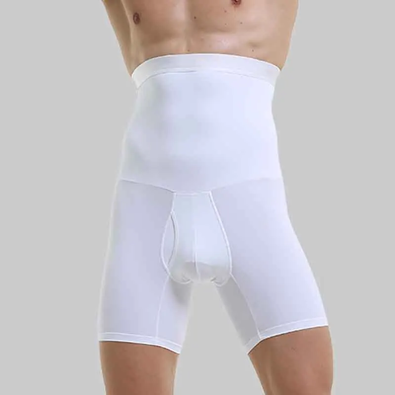 Bragas moldeadoras de cintura alta para hombre, ropa interior moldeadora de Abdomen, Bóxer corto, 4XL