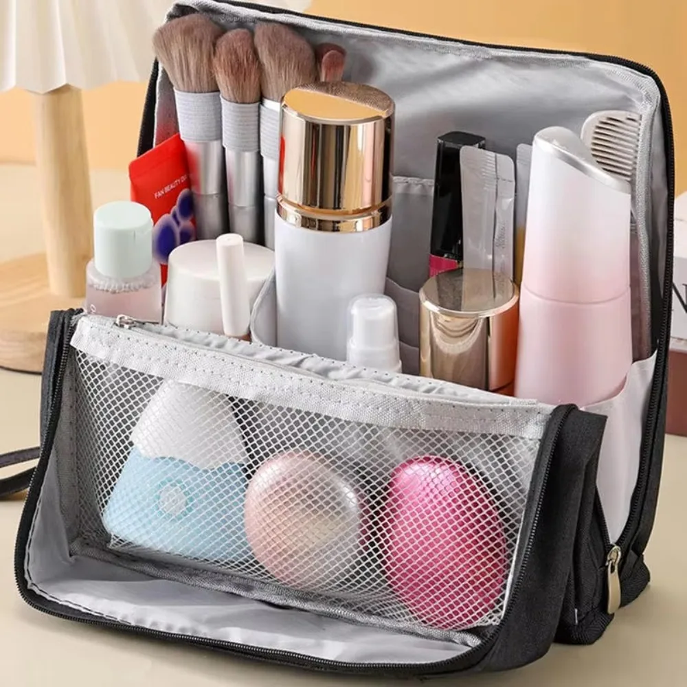 

Large-capacity Foldable Cosmetic Bag Portable Multi-purpose Vertical Makeup Bag Waterproof with Compartment Toiletry Storage Bag