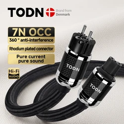 TOJazz-Câble d'alimentation HiFi Occ, câble audio, série EU/US V, blindé, fibre de carbone, connecteur de coque, amplificateur, filtre