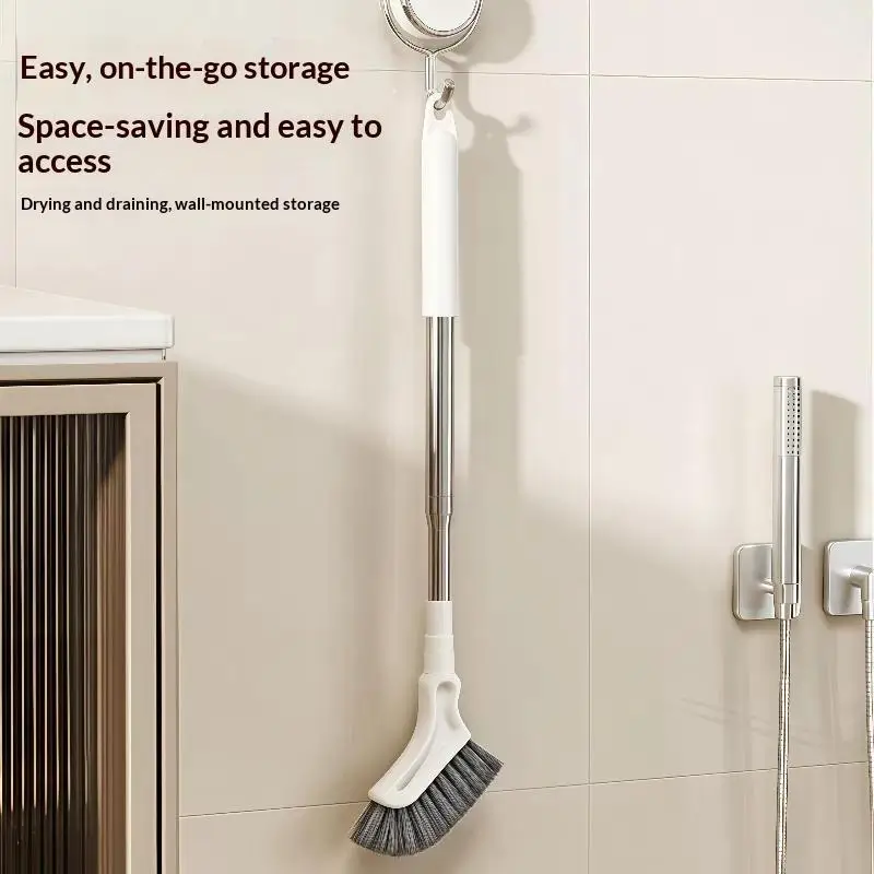 1 Pc Long Handle Telescopic Cleaning Brush Narrow Head Adjustable For Bathroom Toilet Window Gaps Floor Crevices