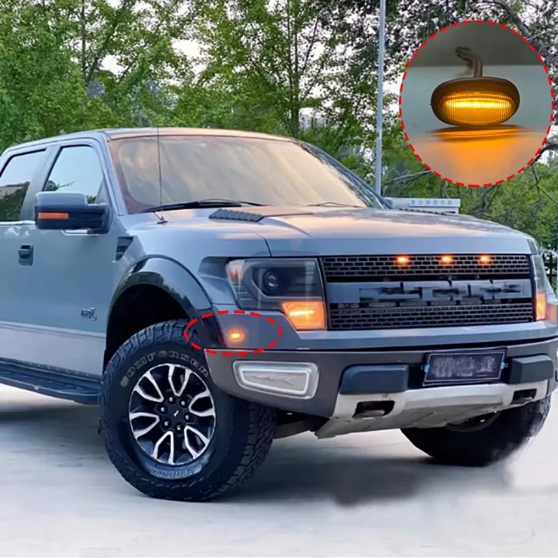 

Для Ford F150 SVT Raptor 2009-2014 автомобильные расширители крыльев светодиодный угловой габаритный фонарь Offroad 4x4 аксессуары
