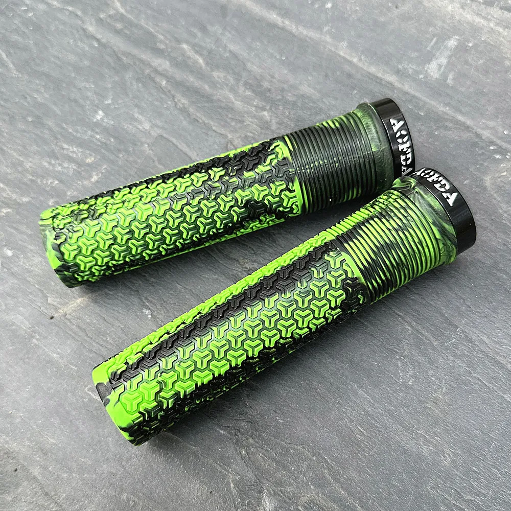 Universal Mountain Bike Grips Rubber Anti-slip Shockproof Sealed Single Side Lock Soil Slope Car Bicycle Grips Parts