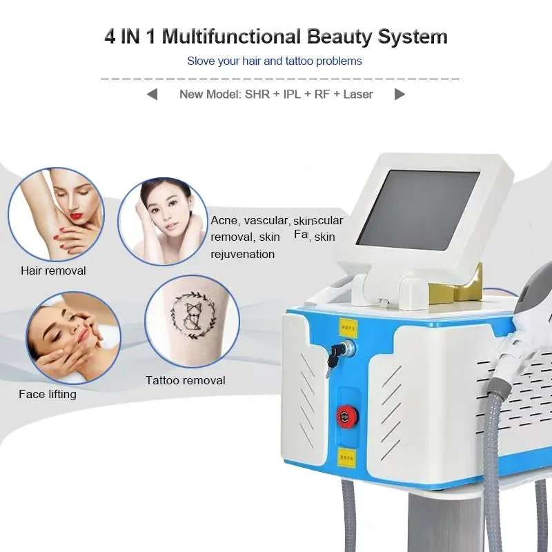 IPL OPT Nd Yag 레이저, 다기능 영구 사용, 헤어 문신 제거, 전문 미용실 장비 스파, 2 in 1 