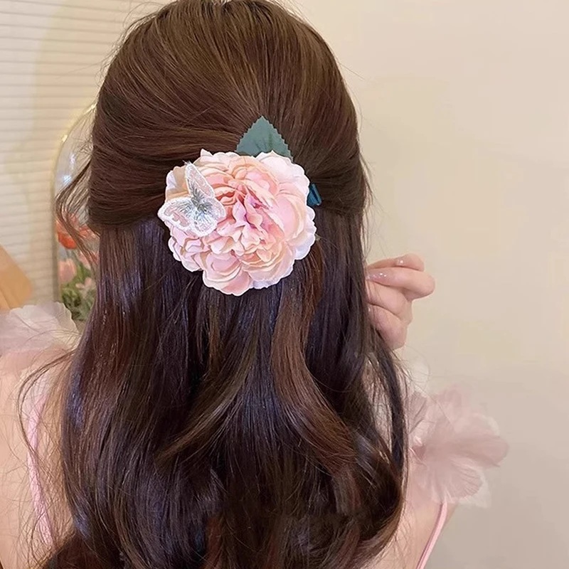 Vintage Elegante Bloem Haarspeld Voor Vrouwen Meisjes Mode Sweet Bohemen Creatief Ontwerp Bloemen Haarclip Side Clip Haar Accessoires