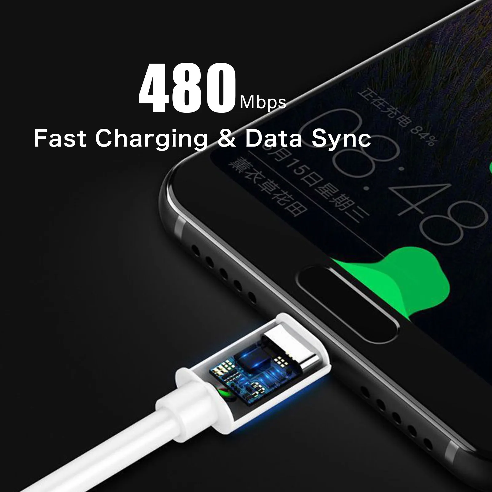 1M/1.5M/2M Fast Charging Type C Cable for honor Huawei Phone laptop and Tablet PC Original USB C line quick charge data cord 6A