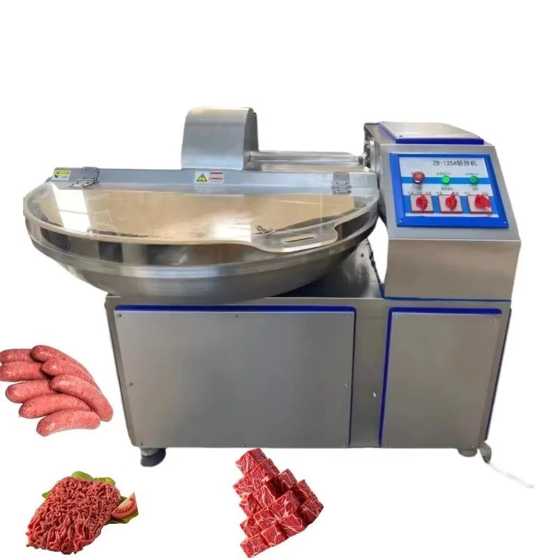 Customize High Quality High Speed Frozen Meat Food Processing Machine Meat Bowl Cutter Pork Chopper Mixer Bowl Cutter