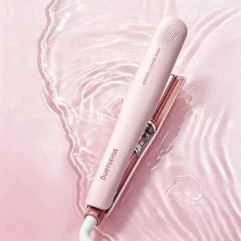 Cold Mist Hair Straightener Steam Flat Iron Anti Frizz Ceramic Coating Negative Ion Rotating Cord Straightener Curler 2 in 1