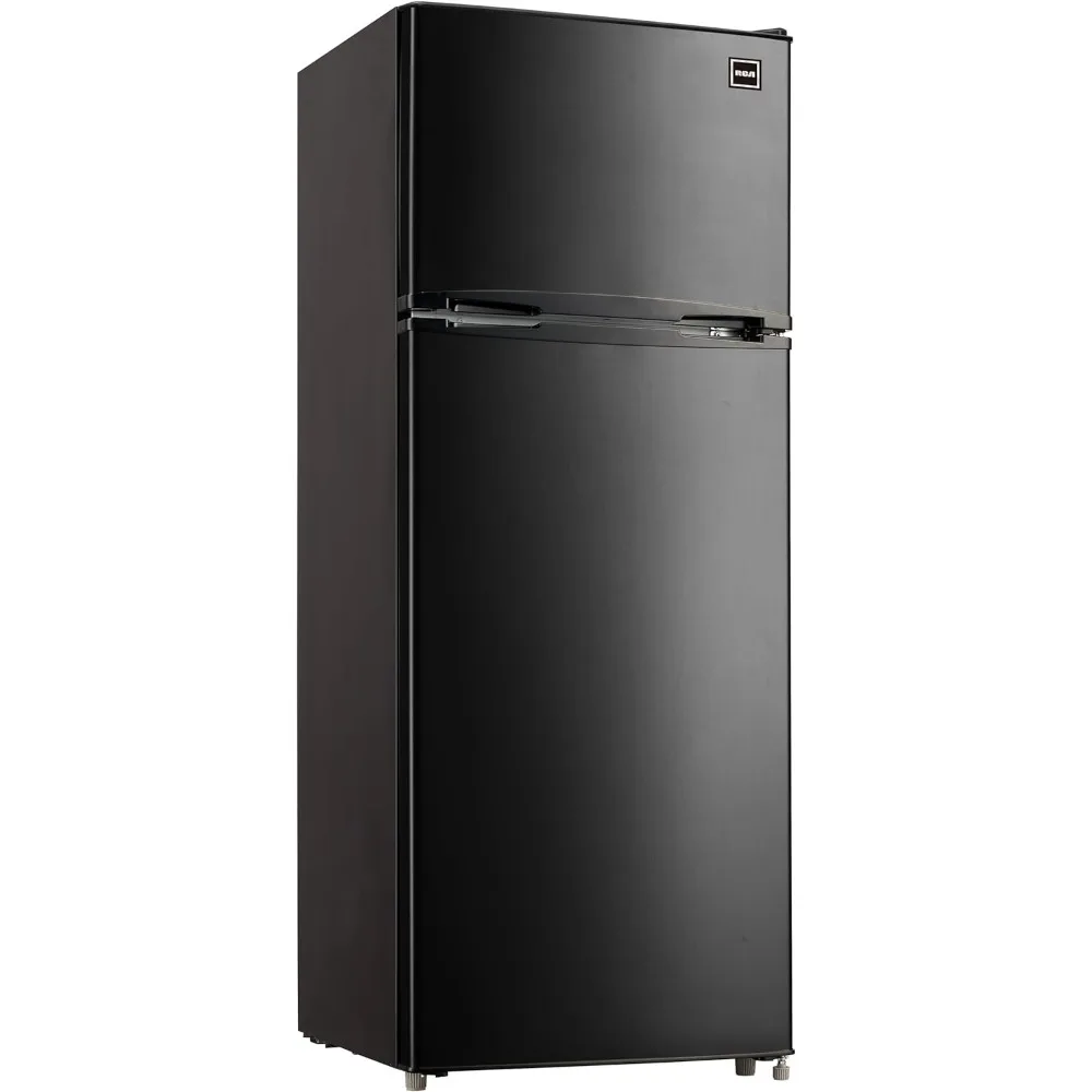 

RFR741-BLACK Apartment Size-Top Freezer-2 Door Fridge-Adjustable Thermostat Control-Black-7.5 Cubic Feet