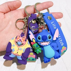 Disney Cartoon Lilo & Stitch Keychain Kawaii Stitch PVC Key Ring Mobile for Phone Bag Hanging Jewelry Kids Gifts