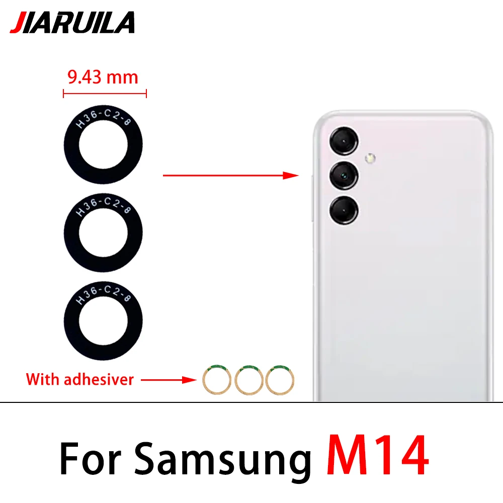 20Pcs Back Rear Camera Glass Lens With Sticker For Samsung M10 M20 M30 M12 M14 M21 M21s M31 M31s M51 M22 M32 M62 M53 M54 4G 5G